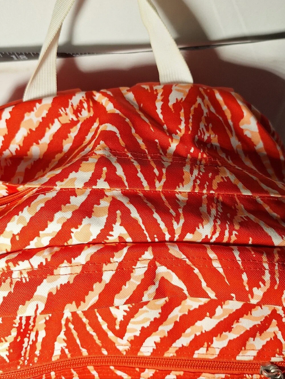 Jansport Backpack, Zebra Stripes, Red & White